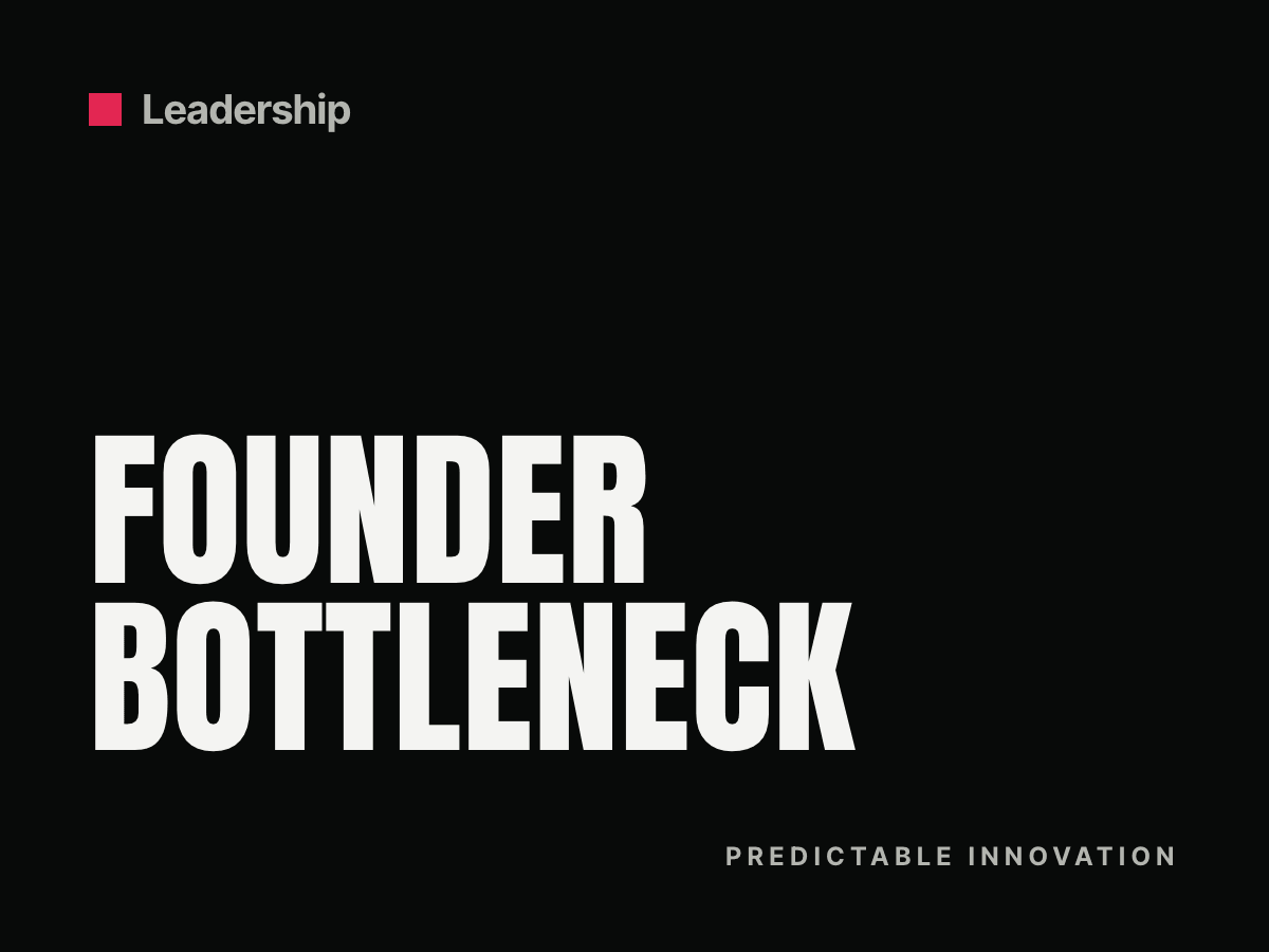 Cover: Founder bottleneck: where your B2B company runs through you