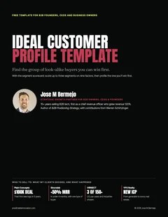 Cover of the Ideal Customer Profile Template by Jose M Bermejo